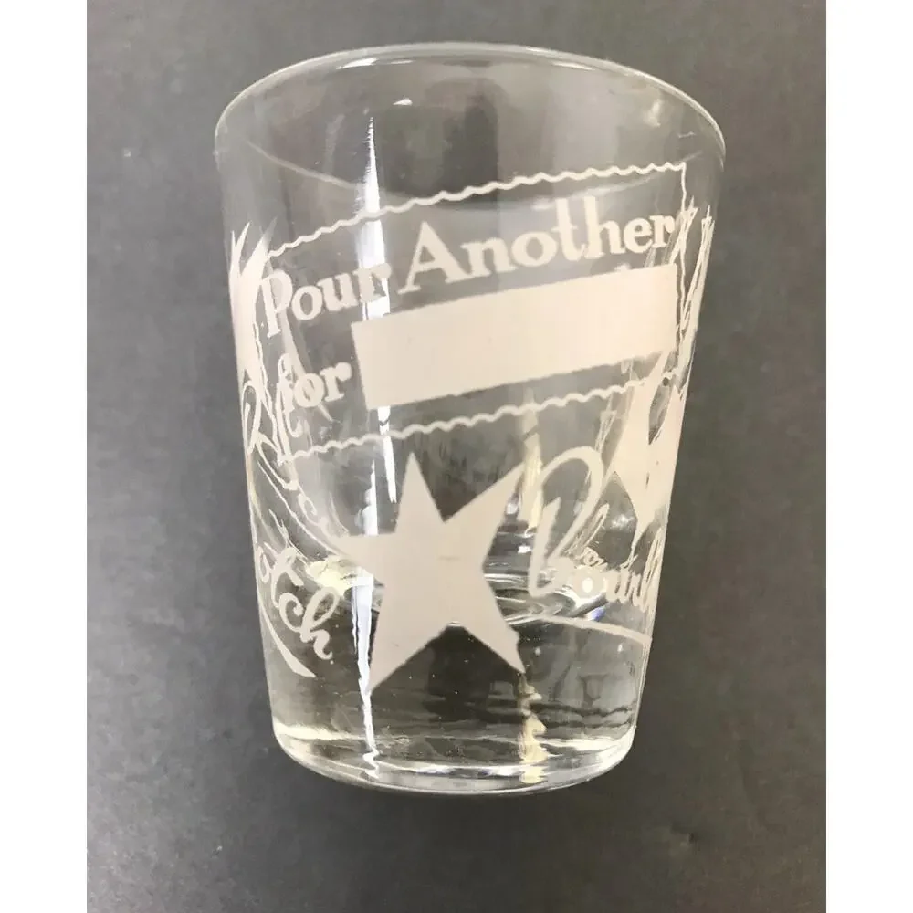 Shot Glasses Barware Set of 3 Atomic Burst Stars Party Drinkware Retro